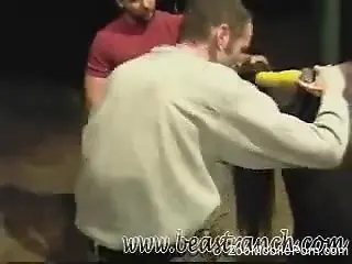 Clothed man licks the horse's ass then fucks the animal