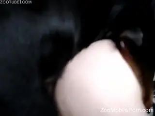 Amateur filmed at home when dealing the dog's dick in the pussy