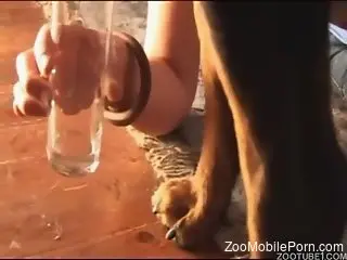 Clothed amateur woman drinks dog sperm in extra spicy modes