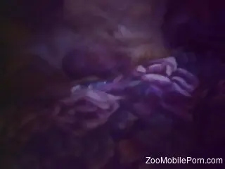 Sexy animal is prepping for hardcore nighttime zoo sex