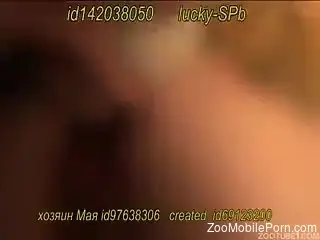 Close-up vaginal gape with a really really dirty beast