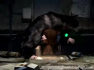 Fallout porn featuring a horny lady and a big dick dog