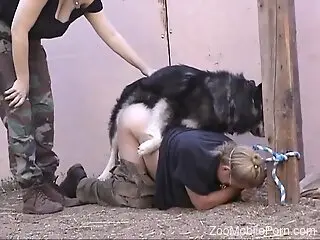 Blonde is bossed around by a horny-ass bitch