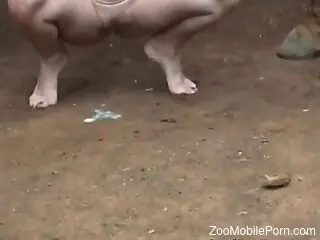 Aroused woman lets the horse finish in her pussy after sex