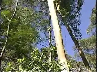 Brunette gets a mouthful of cum after zoo sex