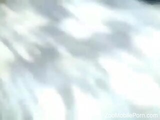 Amateur man gets fucked by the farm animal in rough positions