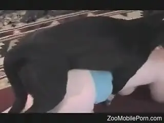 Busty mature woman gets her pussy enlarged by her own dog
